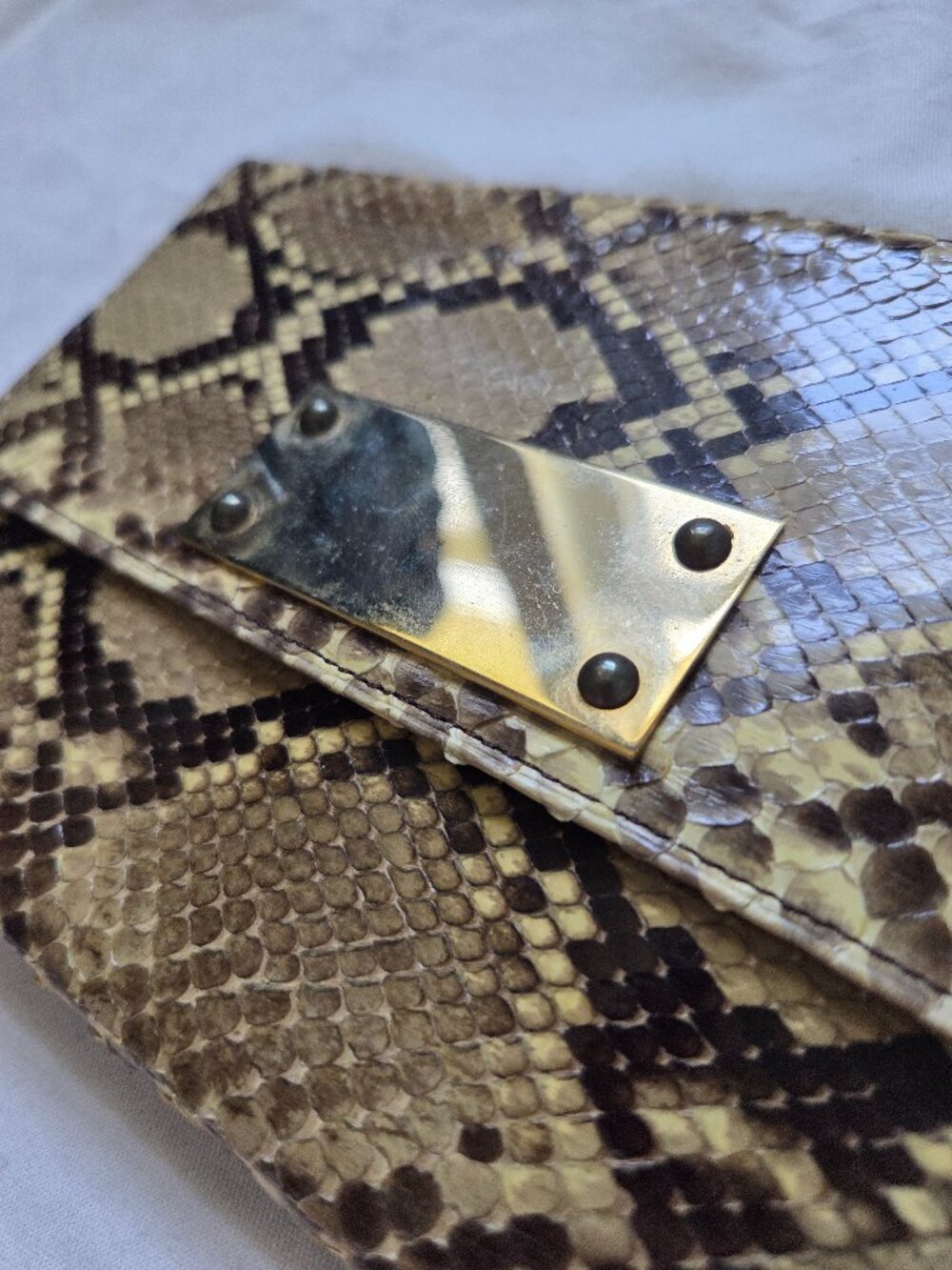 Vintage 60s Neiman Marcus python snakeskin leather wallet